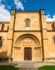 Naklejka premium Ancient stone church facade