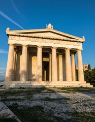 Fototapeta premium Ancient temple, sunlit facade