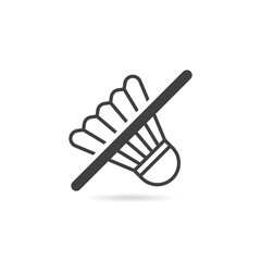Vector Isolated No Shuttlecock Icon