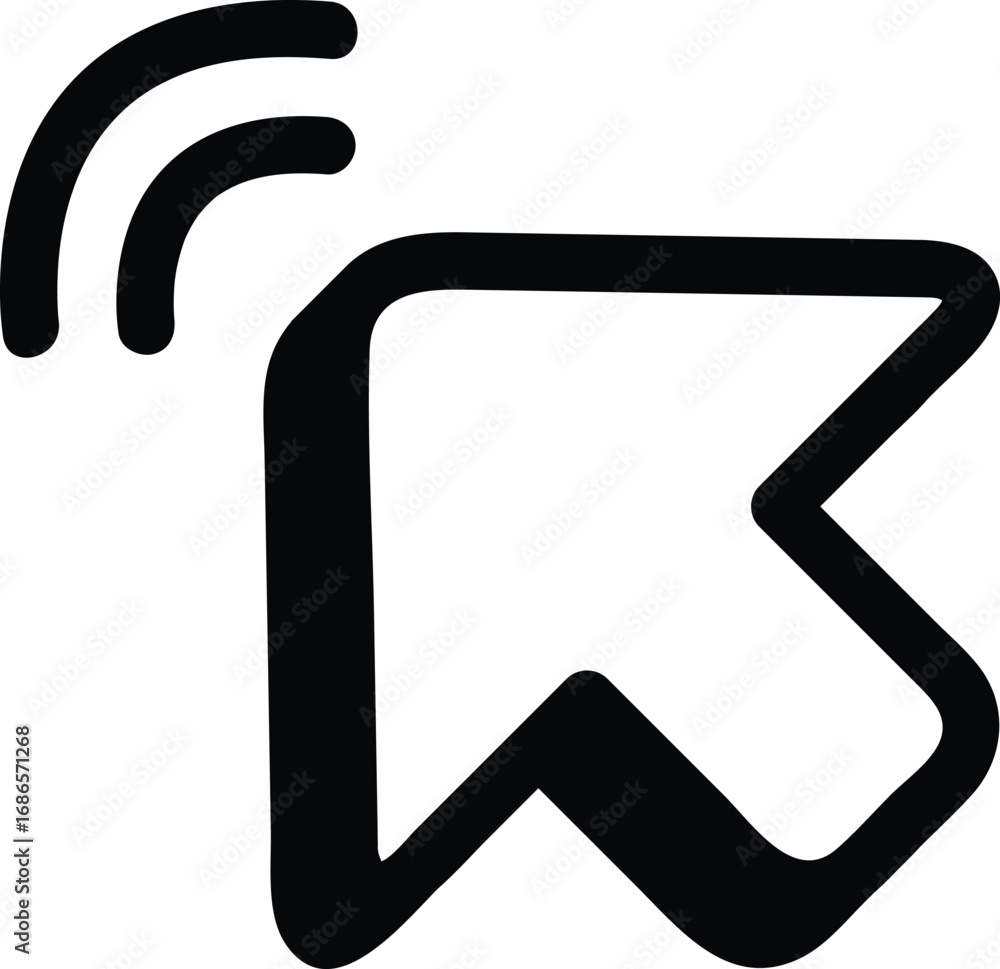 Fototapete mouse cursor design in arrow style, representing computer navigation and digital interaction. perfec