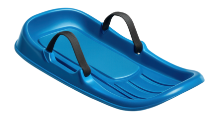 Plastic sled with safety features