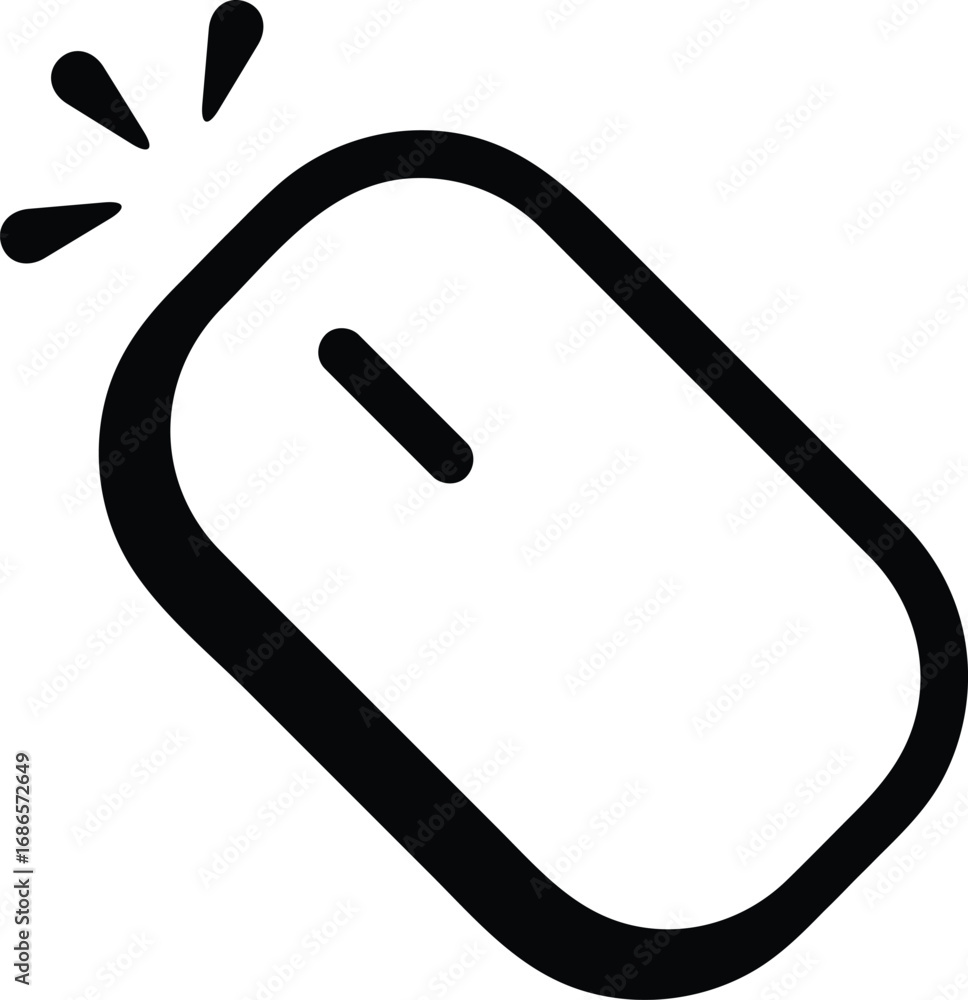 Fototapete mouse cursor design in arrow style, representing computer navigation and digital interaction. perfec