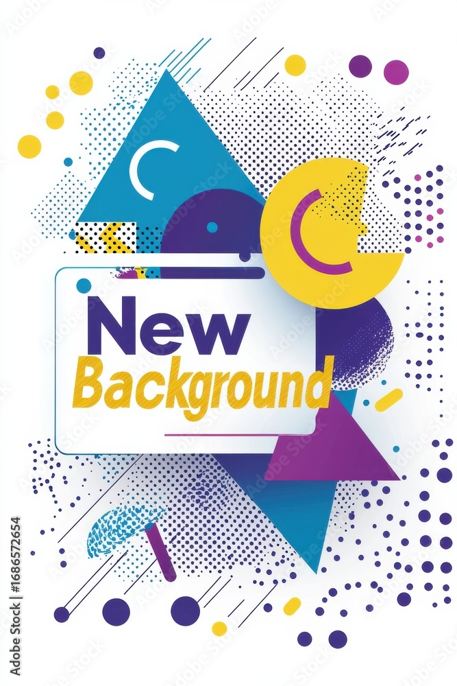 Poster modern abstract vector background with geometric shapes and colorful accents