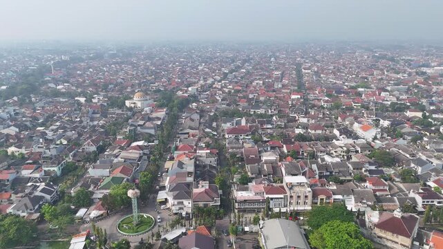 Aerial View of Urban Cityscape.