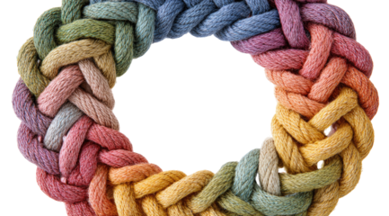 Colorful braided rope circle (1)