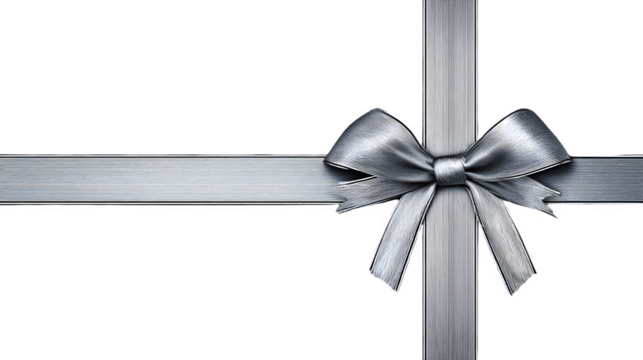 HD realistic silver gift card template with fine line detail isolated on white