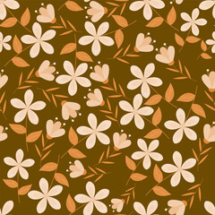 Seamless Pattern Floral desing Blossom , suitable for textile fabric background