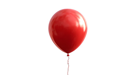 HD realistic red party balloon isolated on white png