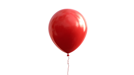 HD realistic red party balloon isolated on white png
