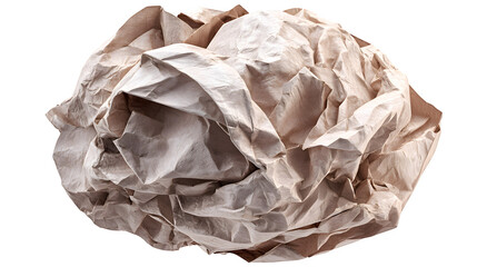 Obraz premium HD realistic crumpled paper ball isolated on white png