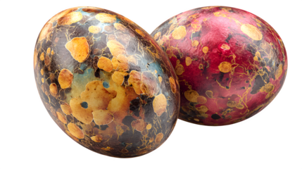 HD realistic colored easter egg in watercolor style isolated on white or white png