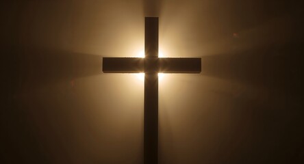 Naklejka premium Luminous Shape in Amber Haze Abstract Form with Light Emanating from the Center.