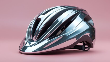 Fototapeta premium Yellow Cycling Helmet for Safety and Comfort – Modern Lightweight Bike Helmet Design