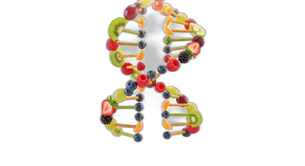 dna strand on white background