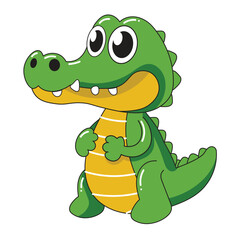 Cartoon Crocodile Vector Illustration for Kids