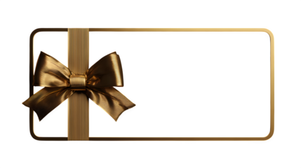 HD realistic blank black gift card with gold frame border isolated on white