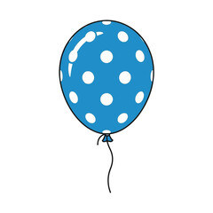 blue balloon isolated on white
