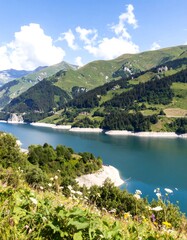 Mountain lake landscape