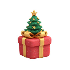 Gift Box Christmas Tree Festive with Celebration.
