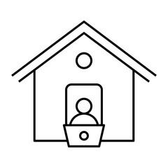 House with a student, representing home-based learning