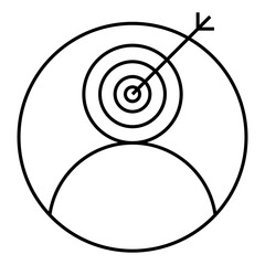 Target with an arrow, symbolizing learning goals and achievements.