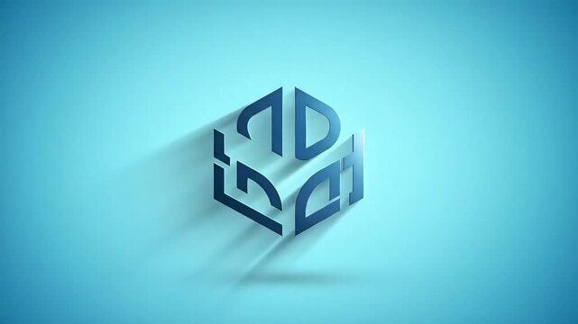 Abstract monogram logo with geometric shapes modern and professional brand identity high quality professional