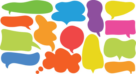 Colorful Speech Bubble Collection for Chat and Communication Design