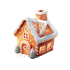 Gingerbread Dream Cozy Holiday Home with SnowKissed Roof.
