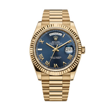 rolex watch isolated on white 