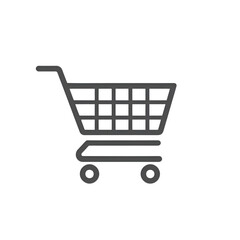 Online Shopping A Simple Cart Icon Design isolated on transparent background Generative AI.