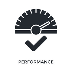 Performance Icon Glyph Style. Vector Illustration For Graphic Design