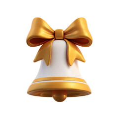 Golden bell jingle on black Holiday cheer with shiny festive icon.