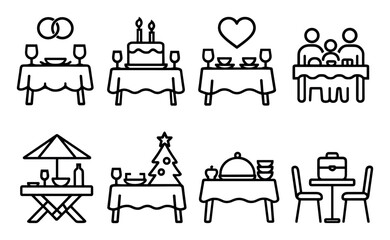 Minimalist Table Icons