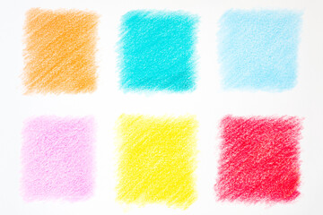 Fototapeta premium Colorful Crayon Squares