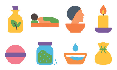 Colorful Spa Icons