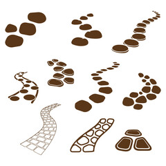 Stepping stone paths for design projects, creating adventure and exploration themes