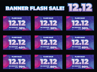 Flash Sale Banner 1212 December Promotion