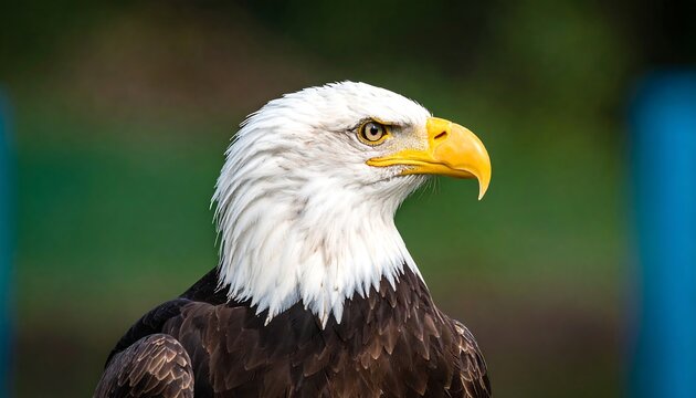 Bald eagle portrait, side view