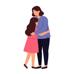 Mother and Daughter Embrace with Love and Support.