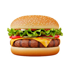 hamburger on a white background