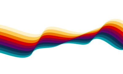 Colorful and Abstract Wavy Patterns Modern and Retro Designs Overlay Background