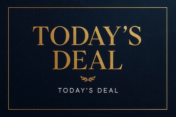 Elegant banner with TODAY'S DEAL promotion, glossy style, enticing retail discount offer for limited time.