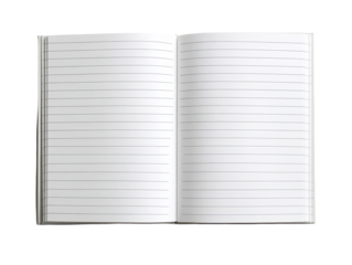 Open notebook with lined pages (2)