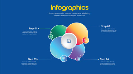 modern business infographics options banner