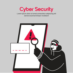 vector illustration of a cyber security 