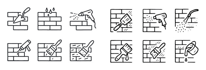 Masonry Techniques Icons