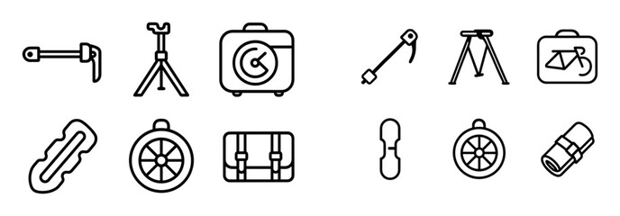 Fototapeta premium Minimalist Bike Tool Icons