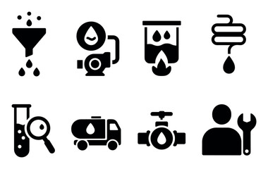 Desalination Icon Set