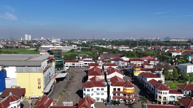 Cityscape View of Yogyakarta, Indonesia.