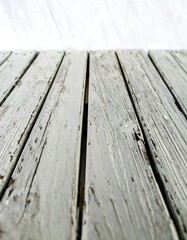 Fototapeta premium Weathered grey wood planks perspective